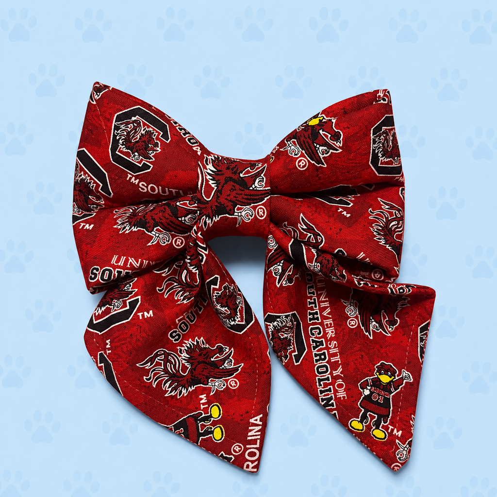 Gamecock Game Day – University of South Carolina Pet Sailor Bow