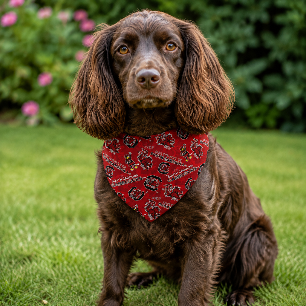 Gamecock Game Day – University of South Carolina Hook-and-Loop Dog Bandana